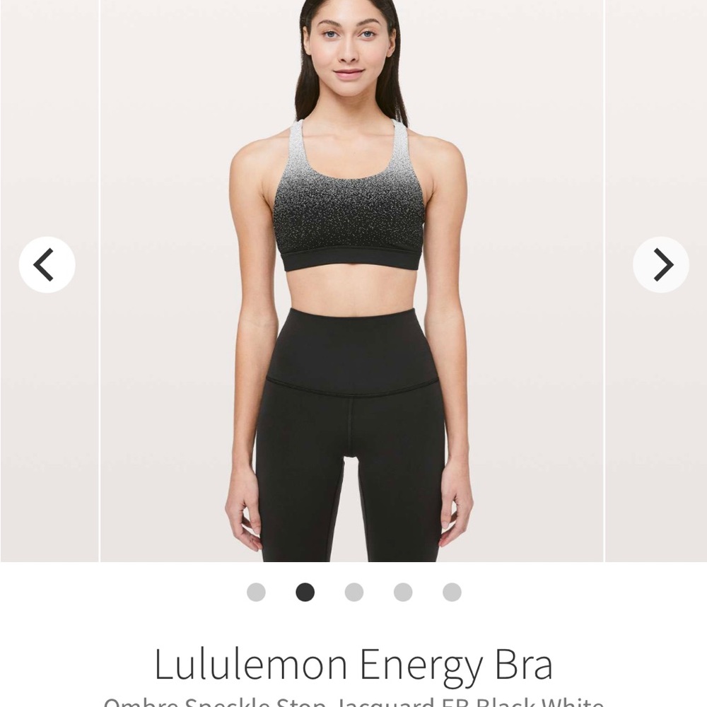 NWOT Black/White/Grey Speckled Energy Bra - Picture 2 of 5
